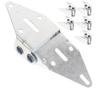 FOMIYES Lot de 6 Charnières en Fer pour Porte de Garage, Kit de Remplacement Robuste, Charnières 2ème Modèle, Pièces de Rechange pour Portes Résidentielles et Commerciales, Accessoires