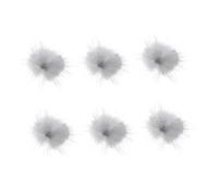 FOMIYES Lot de 6 Décorations pour Ongles Peluche Amovibles Petites Boules Blanches DIY Nail Art Accessoires Femme Manucure Créative