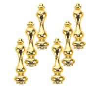 FOMIYES Lot de 6 Embouts Décoratifs en Alliage de Zinc Doré pour Embout de Poteau D’Armoire et Connecteur de Garde-Corps en Verre, Accessoires de Quincaillerie pour Mobilier, pour Caves