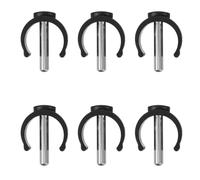 FOMIYES Lot de 6 goupilles de régulation pour déambulateur en forme de C Clips béquilles bâtons de rechange Hauteur Tubes 25 mm 28 mm Goupille métal M5,8 x 32 mm Pièces de rechange Tacattaque
