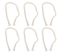 FOMIYES Lot de 6 Mèches Tressées en Coton pour Lampe à Huile avec Joint en Verre, Mèches de Rechange pour Torche et Brûleur Bouteille de Vin, Combustion Stable, Accessoires pour Éclairage