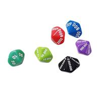 FOMIYES Lot de 6 Mini Dés en Plastique Multicolores, Accessoires de Jeu Portables Dés de Divertissement à Plusieurs Faces, pour Jeux de Société, Fêtes et Réunions Entre Couleur Aléatoire