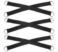 FOMIYES Lot de 6 Sangles de Traction Abdominales Suspendues pour Fitness, Accessoires Multifonctions en Tissu Tressé, Adaptées aux Appareils de Musculation et Exercices Suspendre, Usage