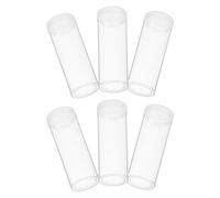 FOMIYES Lot de 6 Tubes de Rangement pour Pièces de Monnaie Transparents en Plastique Bouchons Étanches Diamètre 32 MM Porte-Pièces Pratique pour Collection et Rangement Sécurisé