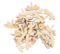 FOMIYES Lot de 60 Pendentifs Libellules en Bois Brut 50X35Mm Tranches Décoratives Artisanales DIY pour Décoration Murale Fournitures Créatives Fête et Loisirs Créatifs