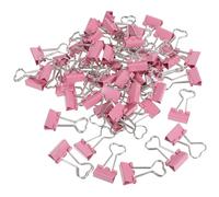 FOMIYES Lot de 60 Pinces à Papier en Métal Rose Macaron Forme Cœur Ajourée Mini Taille pour Organisation Bureau et École Pinces Mignonnes et Solides pour Trier Documents Notes et