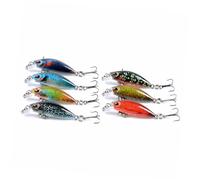 FOMIYES Lot de 7 Leurres de Pêche Miniatures 41 CM 25 G de Vairon Leurres de Pêche Artificiels Rigides en Plastique avec Hameçon Triple Résistant Couleurs Éclatantes et Mer