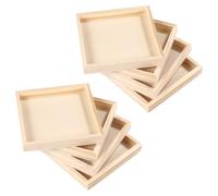 FOMIYES Lot de 8 Plateaux de Tri en Bois 12,3 X 12,3 Cm pour Puzzle 3D à 9 Cubes, Plateaux Séparateurs Stables pour Puzzles Plats, Accessoires de Rangement Polyvalents pour Loisirs