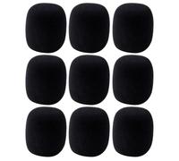 FOMIYES Lot de 9 Housses de Microphone Anti-vent en Eva Noir, Bonnettes Anti-bruit pour Microphone Portable, Protection Micro Polyvalente pour Chant, Sport et Enregistrements en Extérieur