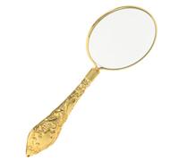 FOMIYES Loupe de Lecture Portable Métal Doré avec Motif Européen Loupe de Poche Légère et Précise pour Lecture et Voyage