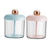 FOMIYES Machine à Mousse pour Nettoyant Visage 2 Pièces, Gobelet à Bulles Transparent Plaque Aérée, Mousse Rapide en 5 Secondes, Couleurs Rose Doré et Bleu Doré, Compact pour Voyage