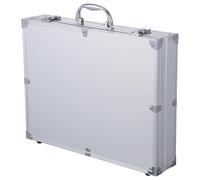 FOMIYES Mallette à Outils en Alliage D'aluminium 08 Argenté Serrure à Code, Étui Rigide Portable Multifonction pour Rangement Cosmétique, Médical et Pièces Détachées, Valise de Voyage
