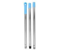 FOMIYES Manche à Balai en Acier Inoxydable, 1 Set, 3 Sections, Argenté, Prise Confortable, Compatible Têtes de Balai, pour Nettoyage des Sols et Salle de Bain
