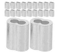 FOMIYES Manchons en Aluminium à Double Embouts Sertissage Sécurisé 300 Pièces Structure Double Barillet pour Câble Métallique Argenté pour Usage Agricole et Levage en Extérieur