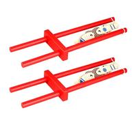 FOMIYES Marionnettes à Ficelle en Bois Rouge 2pcs Jouets Interactifs pour Garçon et Filles Entraînement Coordination des Doigts Décoration Personnage Théâtre de Marionnettes