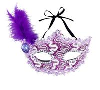 FOMIYES Masque de Bal Masqué D'halloween pour Femmes en Plastique Pourpre | Dentelle Élégante, Design Délicat Paillettes, Photo Prop pour Mascarade et Fêtes à Thème