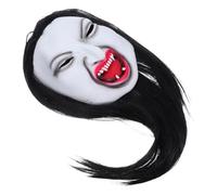 FOMIYES Masque Horreur Réaliste Femme avec Cheveux Longs Masque Effrayant pour Mascarade Halloween Accessoire de et Cosplay Effroi