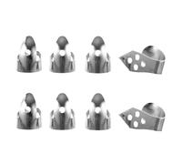 FOMIYES Médiators en Métal Argentés Réglables pour Guitare 2 Jeux 3 Doigtiers pour Index 1 pour Pouce Pratiques et Légers Protection Doigts pour Guitare Acoustique et Électrique