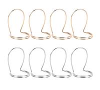 FOMIYES Médiators pour Guitare Basse en Métal 8 Pièces Médiators Annulaires pour Pouce et Index Accessoires pour Guitare Folk et Banjo et Solide