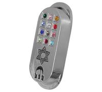 FOMIYES Mezouza Juive en Métal Parchemin pour Voiture, Rouleau de Prière de Voyage, Décoration Protectrice Hanoukka, Accessoire Religieux Extérieur, Présent Judaica pour Automobilistes