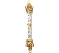 FOMIYES Mezuzah Scroll Judaica Israel Gift Jewish Door Mezuza Jérusalem Shema Métal Bénédiction Mezuzah Religieux Ornement Hannukah Decoration for Door Wall Festival Decor