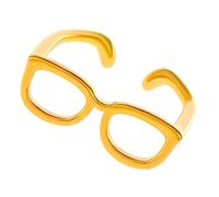FOMIYES Mini Bagues À Lunettes Pour Femmes Et Hommes Bagues Ouvertes Pour Lunettes Bagues Esthétiques Réglables Bagues Tendance Pour Femmes Bagues Réglables En Cuivre Doré
