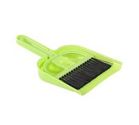 FOMIYES Mini Balayette et Pelle Plastique Verte pour Nettoyage Enclos Animaux Petits Bureau et Cage Hamster Nain Ensemble Dustensiles de Nettoyage Portables