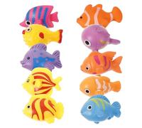 FOMIYES Mini Décorations Animales en Plastique Lot de 10 Figurines de Poissons Marins pour Maison de Poupée et Aquarium Couleur Aléatoire