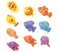 FOMIYES Mini Décorations Animales Marines en Plastique Lot de 10 Figurines pour Jardin, Maison de Poupée ou Aquarium Couleur Aléatoire