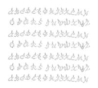 FOMIYES Mini Pendentifs Alphabet en Alliage Argenté 130 Pièces, Breloques Lettres Métalliques pour Bracelets et Colliers Diy, Ensemble Complet A-z pour Création Bijoux Personnalisés