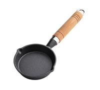 FOMIYES Mini Poêle à Œufs Antiadhésive en Fer Noir de 10cm, Facile à Nettoyer, pour Cuisson Rapide et Saine Toutes les Cuisines