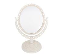 FOMIYES Miroir De Bureau Vintage avec Support Miroir De Commode en De Coeur De Maquillage De Bureau De Table Rotatif De Vanité pour Chambre 28X16cm