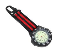 FOMIYES Montre à Mousqueton Numérique Rouge pour Randonnée Légère et Multifonction Montre Suspendue en Nylon Résistant Outdoor pour Voyageur Clip D’Alpinisme Pratique
