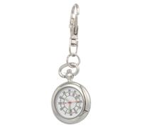 FOMIYES Montre à Suspendre Porte-Clés en Métal Léger, Montre Gousset à Quartz pour Escaladeurs et Usage Maison, Pratique et Portable Argenté