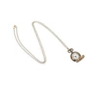 FOMIYES Montre de Poche Vintage Quartz avec Cadran Ronde Creux et Chiffres Romans Montre Rétro Platinée pour Homme et Femme Accessoire Élégant et Précis