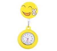 FOMIYES Montre Infirmière Clip Cartoon Jaune Montre Pratique avec Trotteuse Rétractable pour Personnel