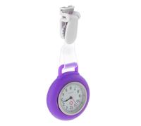 FOMIYES Montre Infirmière Pratique à Clip en Silicone Violet, Accessoire Professionnel pour Médecins Et Infirmières, Montre De Poche Portable, Design Léger Et Solide