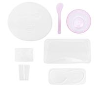FOMIYES Moule à Masque Créatif Visage Diy 7 Pièces Silicone Multi-tailles Masques Soins Visage Outils Professionnels Usage Maison Kit Complet