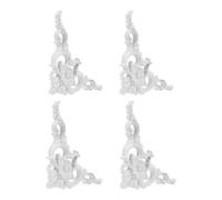 FOMIYES Moulures D'angle Décoratives Design Léger et Résistant à L'humidité 4 Pièces en Plastique Dur Blanc pour Plafond et Mur pour Projets de Décoration Intérieure