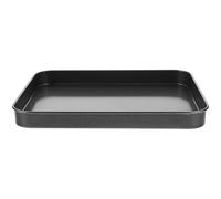 FOMIYES Noir pour Présentation de Desserts en Aluminium Plateau de Service Rectangulaire Design Minimaliste et Plat à Grignotage Décoratif, pour Buffet et Réunions