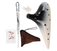FOMIYES Ocarina Céramique à 12 Trous en Do Médium Blanc avec Justesse Précise et Variations Tonales Riches pour Usage Intérieur et Extérieur