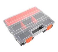 FOMIYES Organisateur Compartimenté pour Vis Petites Pièces, Boîte de Rangement en Plastique Épais Poignée, Format Petit, pour Atelier, Rangement Visserie et Composants Électroniques,