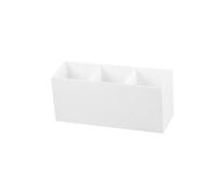 FOMIYES Organisez Vos Cosmétiques Avec Cette Boîte De Rangement De Maquillage À 3 Compartiments Contenant Pour Crayons À Sourcils Et Support De Bureau Blanc