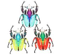 FOMIYES Ornements Muraux en Métal pour Jardin 3 Pièces, Sculptures Décoratives en Fer Colorées, Décoration Extérieure pour Pelouse et Mur, Art Suspendu Résistant aux Intempéries