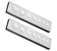 FOMIYES Outil de Pose de Pression Métallique 2pcs en Acier Inoxydable Base à Rivet Multifonction pour Projets de Cuir et Métal, Design Ergonomique pour Bricolage