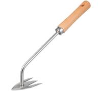 FOMIYES Outil de Retrait Multifonction Désherbeur Manuel en Acier Inoxydable Manche en Bois Ergonomique pour Jardinage et Entretien Pelouse Bio