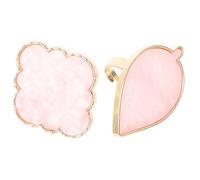 FOMIYES Palette Bague Nail Art 2 Pièces Résine Réglable Rose Nuancier Mélange Vernis Ongles Portable Pour Manucure Professionnelle Et Loisirs
