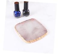 FOMIYES Palette Carrée Résine Imitation Agate Grise pour Nail Art Plaque de Mélange et Facile à Nettoyer pour Exposition Mélange de Pigments et Vernis Pastel Usage Professionnel et
