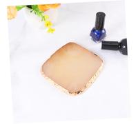 FOMIYES Palette Ongles Résine Imitation Agate Carrée Jaune Présentoir Vernis Manucure pour Mélange et Exposition Nail Art Facile à Nettoyer Usage Professionnel et Domestique