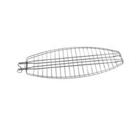 FOMIYES Panier à Poisson Ovale en Acier Inoxydable Argenté pour Barbecue | Démontable et Peu Encombrant, Usage Camping et Pique-niques, Support de Cuisson Multifonction pour Poissons et Légumes